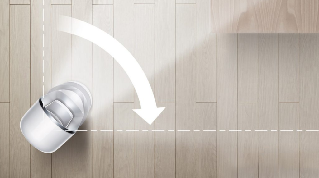 alt="ダイソン空気清浄機Hot &Cool HP00の首振りをイメージした写真"